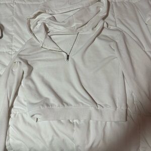 Altar’d state white half zip up